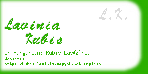 lavinia kubis business card